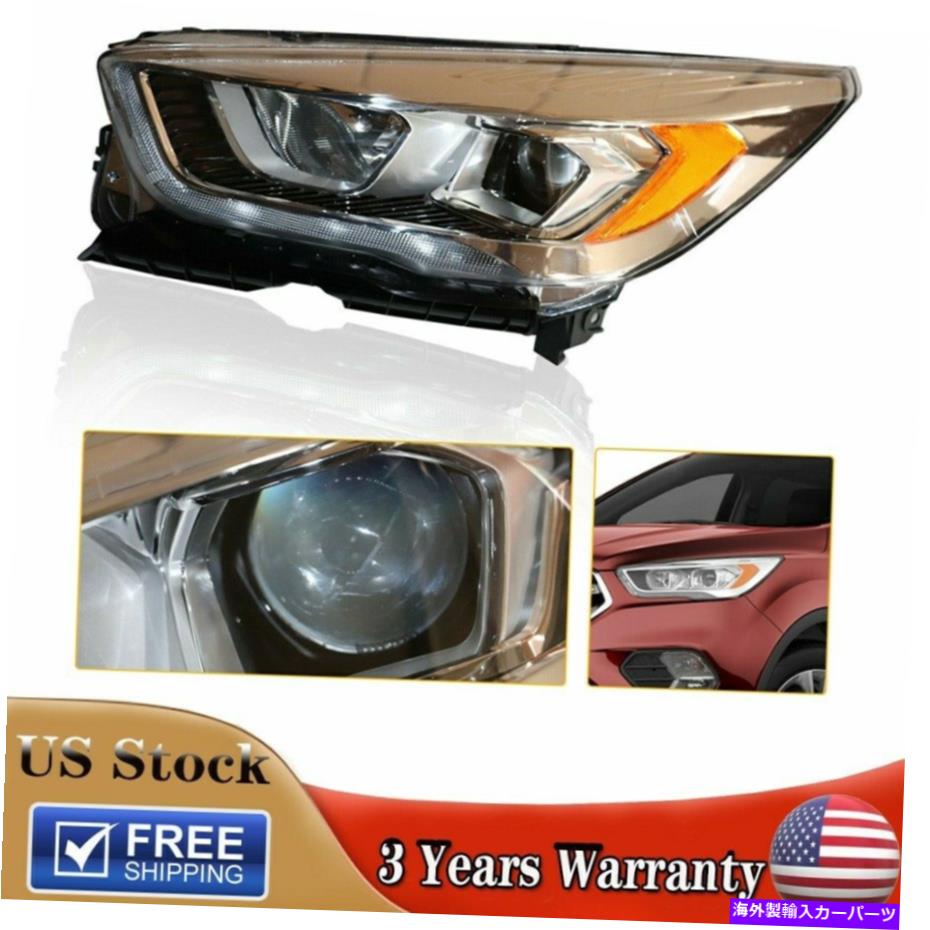 USヘッドライト フィット：フォードエスケープハロゲンタイプ左ドライブヘッドライトアセンブリ2.5L 2017 18 2019 Fits : Ford Escape Halogen Type Left Drive Headlight Assembly 2.5L 2017 18 2019【並行輸入品】