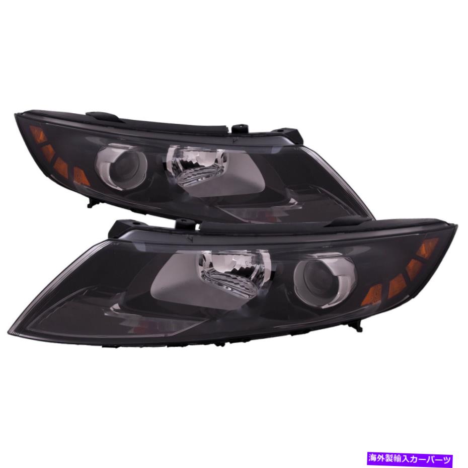 USヘッドライト ヘッドライトハロゲンブラックハウジングW /パフォーマンスレンズフィット2012-2013キアオプティマ Headlight Halogen Black Housing W/Performance Lens Fits 2012-2013 Kia Optima【並行輸入品】
