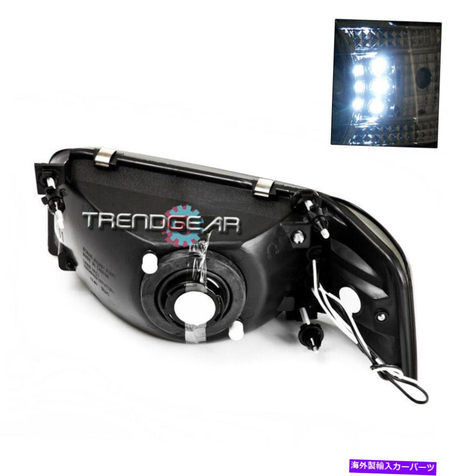 USヘッドライト 92-96フォードブロンコF150 F250 F350 LEDクリスタルヘッドライトランプ+ブルーDRL + HID 6000K 92-96 FORD BRONCO F150 F250 F350 LED CRYSTAL HEAD LIGHTS LAMP+BLUE DRL+HID 6000K【並行輸入品】
