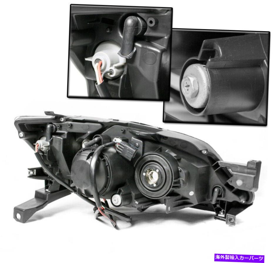 USヘッドライト 2008-2011 Subaru ImperzaブラックプロジェクターヘッドライトランプW /バンパーLED DRL FOR 2008-2011 SUBARU IMPREZA BLACK PROJECTOR HEADLIGHTS LAMPS W/BUMPER LED DRL【並行輸入品】