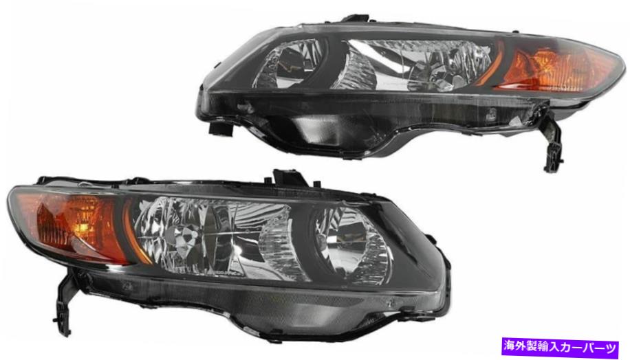 USヘッドライト ホンダシビック2006-2011 2ドアクーペヘッドライトヘッドランプランプブラックハウジング For Honda Civic 2006-2011 2-Door Coupe Headlights Headlamps Lamp Black Housing【並行輸入品】 58,807円