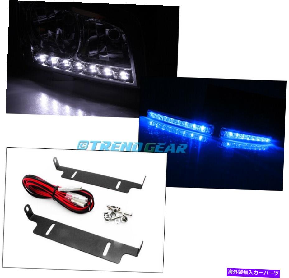 USヘッドライト 06-10充電器LEDクリスタルクロムヘッドライト+ 6K HID + Blue DRL左+右ペア FOR 06-10 CHARGER LED CRYSTAL CHROME HEADLIGHT+6K HID+BLUE DRL LEFT+RIGHT PAIR【並行輸入品】|Us Custom Parts Shop USDM