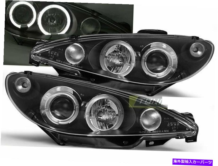 USヘッドライト Peugeot 206のヘッドライト2002 - Angel Eyes Black Worldwide Freeship US LPPE Headlights for Peugeot 206 from 2002-Angel Eyes Black WorldWide FreeShip US LPPE【並行輸入品】|Us Custom Parts Shop USDM