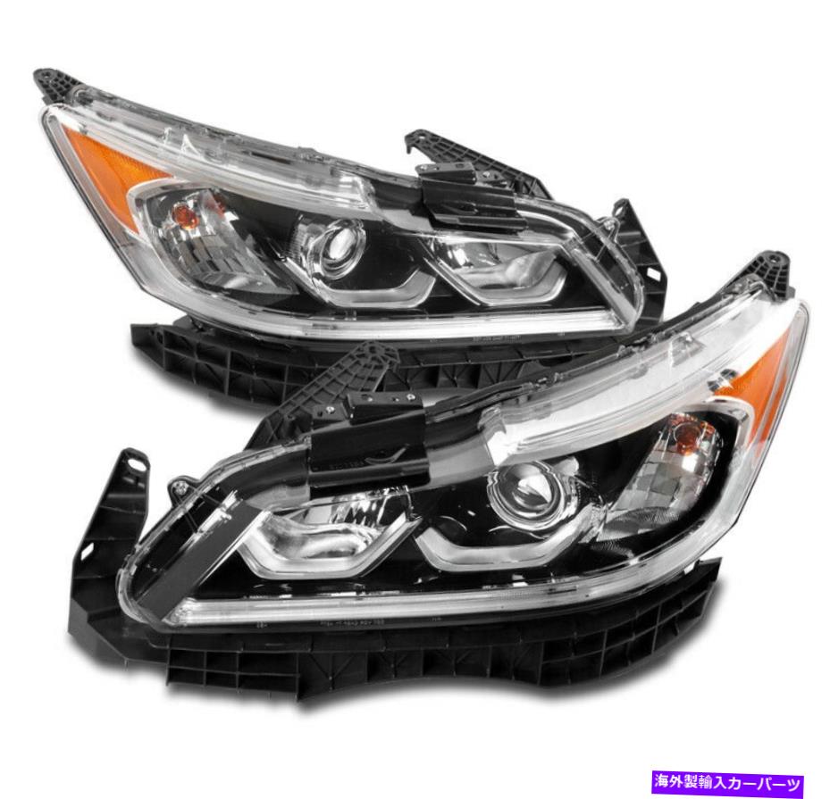 USヘッドライト 16-17ホンダアコードLXセダンプロジェクターヘッドライトヘッドランプランプクロームLH + RH For 16-17 Honda Accord LX Sedan Projector Headlights Headlamps Lamp Chrome LH+RH【並行輸入品】