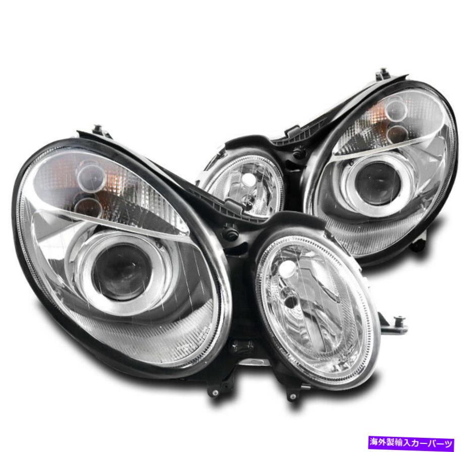 USヘッドライト 2003-2006メルセデスEクラスW211ハロゲンスタイルプロジェクターヘッドライトヘッドランプ FOR 2003-2006 MERCEDES E-CLASS W211 HALOGEN STYLE PROJECTOR HEADLIGHTS HEADLAMP【並行輸入品】