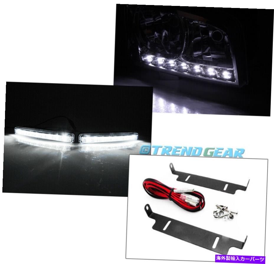USヘッドライト 06-10充電器LEDクリスタルクロムヘッドライト+ 6K HID + DRL左+右ペアセット FOR 06-10 CHARGER LED CRYSTAL CHROME HEAD LIGHT+6K HID+DRL LEFT+RIGHT PAIR SET【並行輸入品】