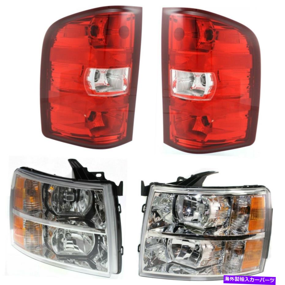 USヘッドライト Chevy LH RHのための新しい自動ライトキットのドライバー＆旅客側Silverado 1500 07-13 New Auto Light Kit Driver & Passenger Side for Chevy LH RH Silverado 1500 07-13【並行輸入品】