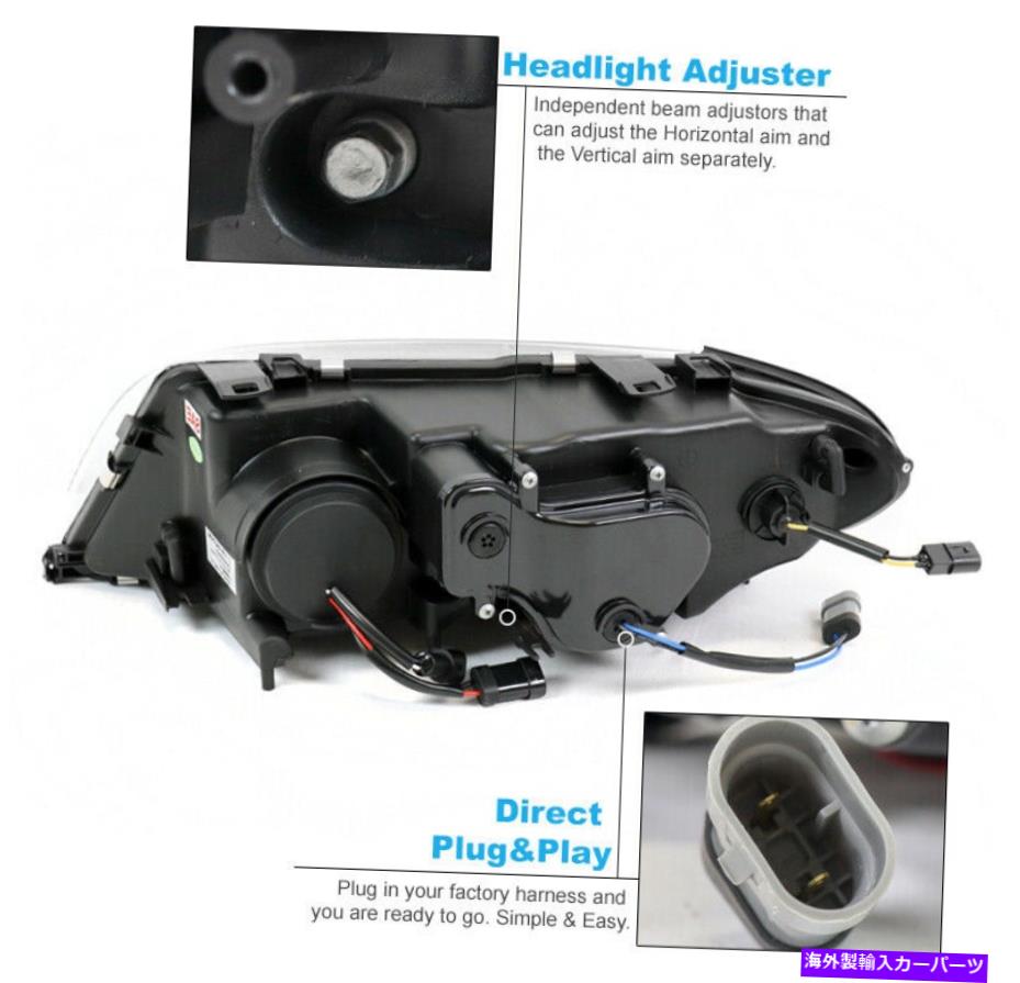 USヘッドライト 04-06 BMW E46 325Ci 330Ci 2DR LED Haloプロジェクターブラックヘッドライト+バンパーDRL For 04-06 BMW E46 325Ci 330Ci 2Dr LED Halo Projector Black Headlight +Bumper DRL【並行輸入品】 58,807円