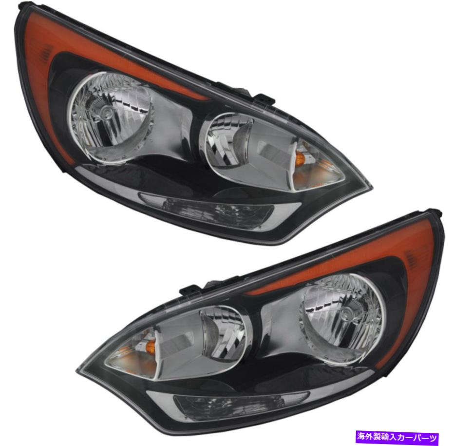 USヘッドライト ヘッドライトヘッドライトアセンブリ(W / O LED)対12-16キアリオハッチバック用セット Headlights Headlight Assembly (w/o LED) Pair Set for 12-16 Kia Rio Hatchback【並行輸入品】
