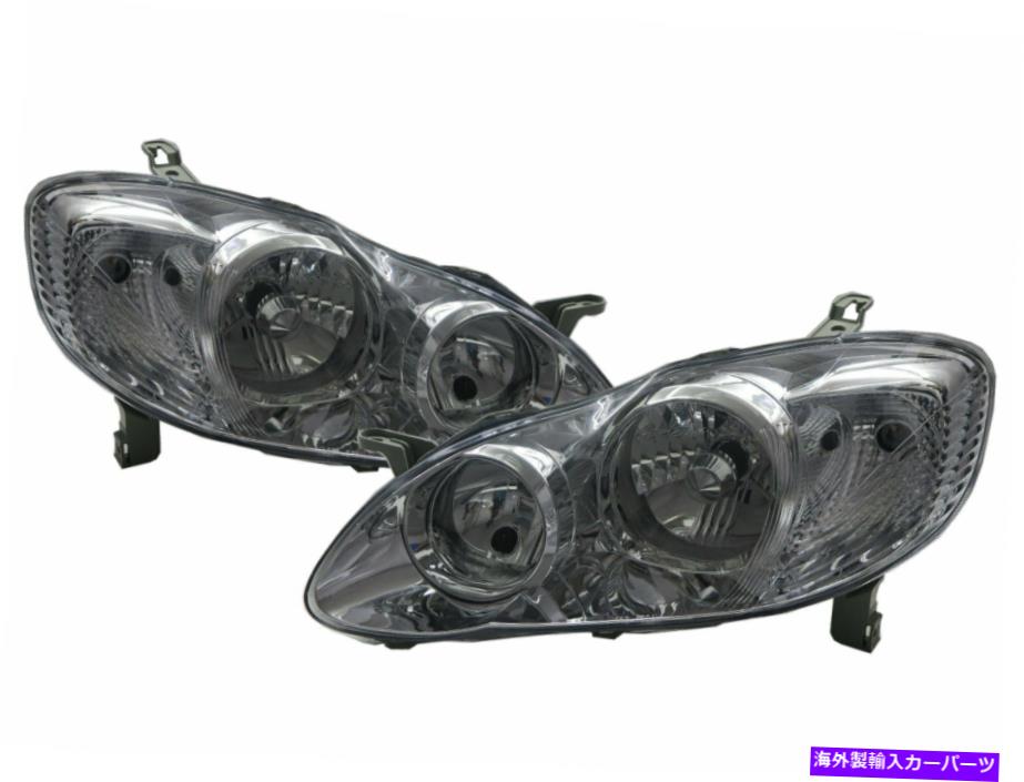 USヘッドライト Corolla E120 MK9 2003-2008 4D透明ハロゲンヘッドライトChrome米国トヨタLHD Corolla E120 MK9 2003-2008 4D Clear Halogen Headlight Chrome US for TOYOTA LHD【並行輸入品】