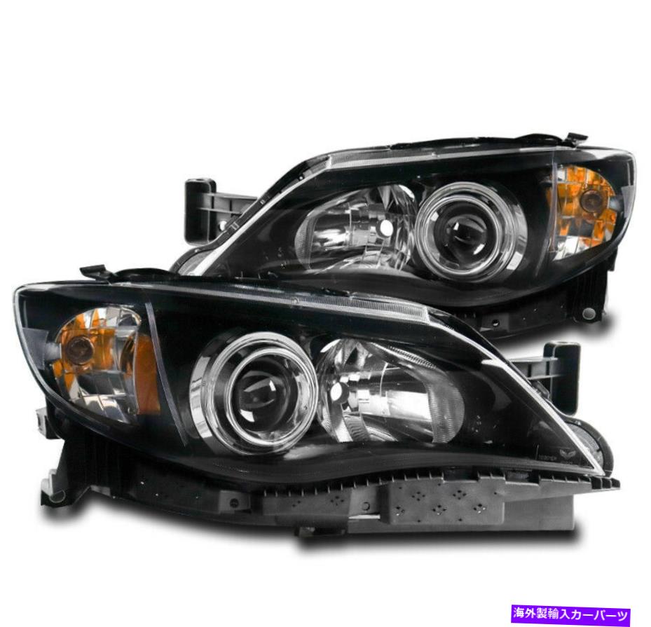 USヘッドライト 08-11 Subaru Imperza WRX STIスポーツプロジェクターヘッドライトヘッドランプランプブラック FOR 08-11 SUBARU IMPREZA WRX STI SPORT PROJECTOR HEADLIGHTS HEADLAMP LAMP BLACK【並行輸入品】