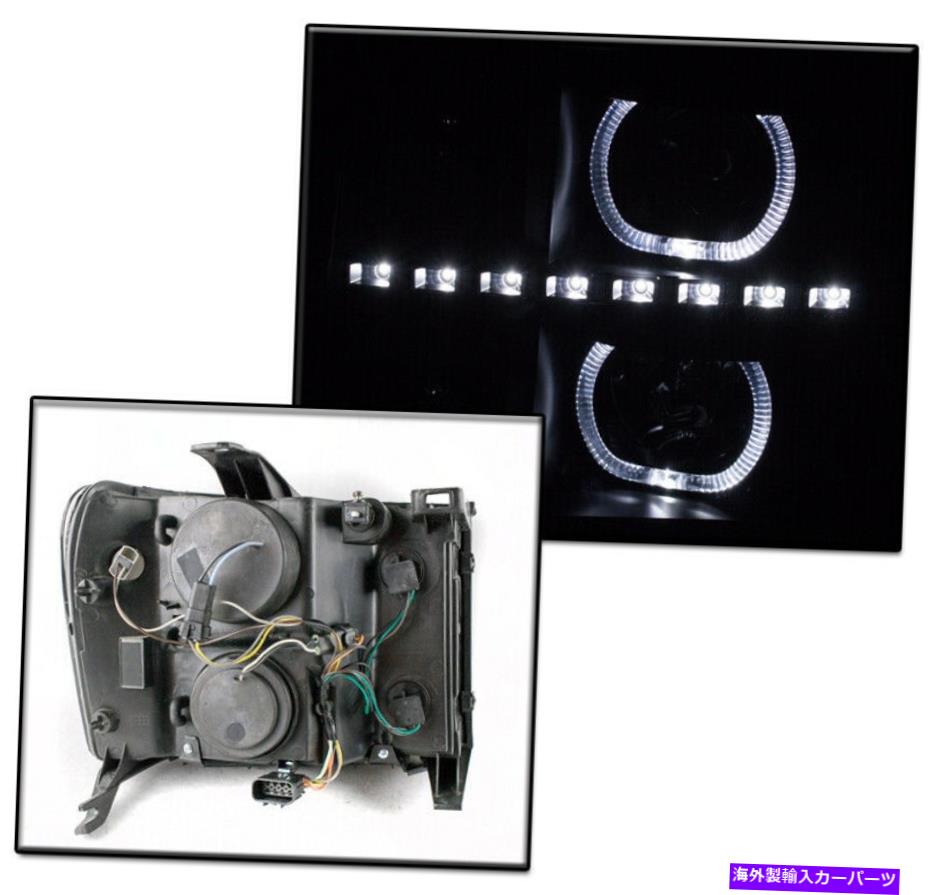 USヘッドライト GMC 2007-2013 Sierra Black U-Bar Halo LEDプロジェクターヘッドライトランプW / 6K HID FOR GMC 2007-2013 SIERRA BLACK U-BAR HALO LED PROJECTOR HEADLIGHT LAMP W/6K HID【並行輸入品】|Us Custom Parts Shop USDM