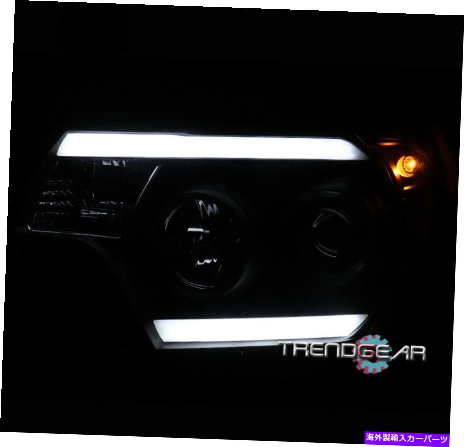 USヘッドライト 2012 - 2015年トヨタタコマピックアップLEDチューブプロジェクターヘッドライトヘッドランプブラック FOR 2012-2015 TOYOTA TACOMA PICKUP LED TUBE PROJECTOR HEADLIGHTS HEADLAMP BLACK【並行輸入品】
