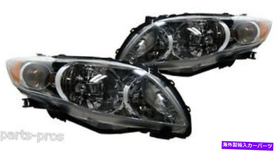 USヘッドライト 新しい交換クロームヘッドライトアセンブリ対/ 2009-11トヨタカローラ New Replacement Chrome Headlight Assembly PAIR / FOR 2009-11 TOYOTA COROLLA【並行輸入品】