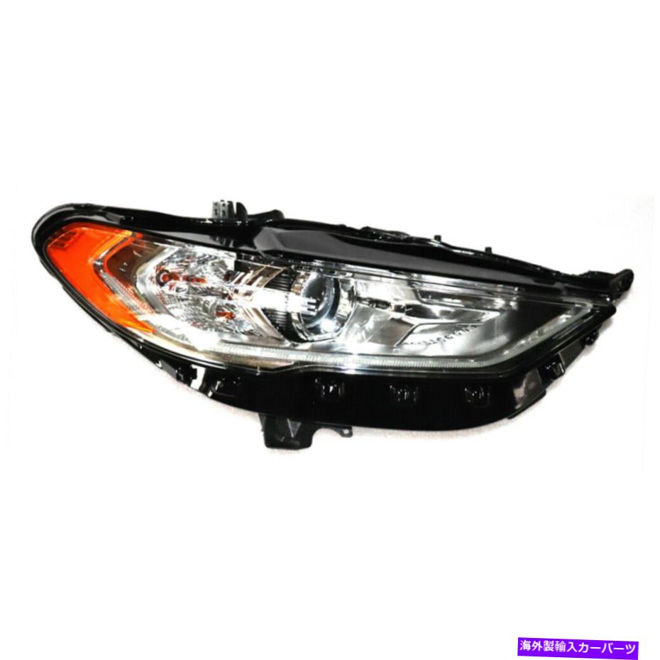 USヘッドライト 2017-2020フォードフュージョンクロムのためのハロゲンw / LEDのヘッドライト旅客右側 Halogen W/LED Headlight Passenger Right Side For 2017-2020 Ford Fusion Chrome【並行輸入品】