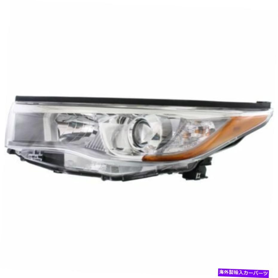 USヘッドライト ハイランダー14-16、CAPAドライバ側ヘッドライト、クリアレンズ For Highlander 14-16, CAPA Driver Side Headlight, Clear Lens【並行輸入品】