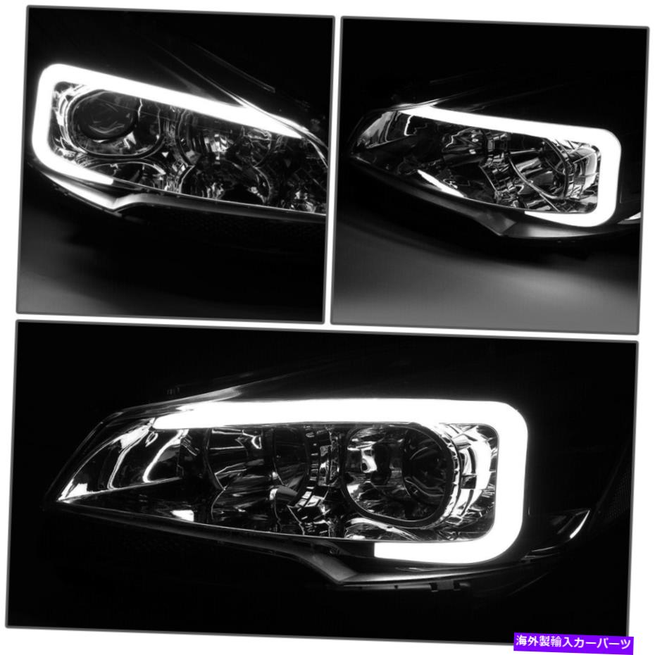 USヘッドライト 13-16フォードエスケープLED DRLチューブプロジェクターヘッドライトランプの交換 For 13-16 Ford Escape LED DRL Tube Projector Headlight Lamp Replacement Smoked【並行輸入品】