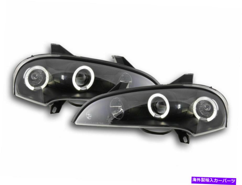 USヘッドライト Opel Tigra 1995-2003モデルのための黒いプロジェクターのエンジェルのヘッドライトのヘッドランプ BLACK PROJECTOR ANGEL EYE HEADLIGHTS HEADLAMPS FOR OPEL TIGRA 1995-2003 MODEL【並行輸入品】 58,807円