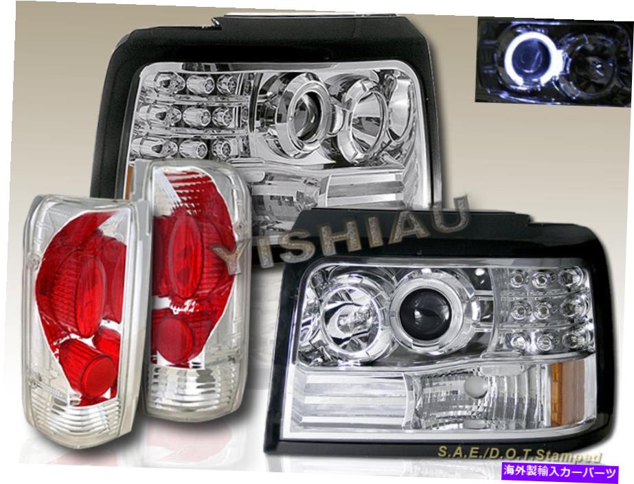 USヘッドライト 92 93 94 95 96フォードF-150 Bronco Halo LEDプロジェクターヘッドライト＆テールライト 92 93 94 95 96 Ford F-150 Bronco Halo LED Projector Headlights & Tail Lights【並行輸入品】｜Us Custom Parts Shop USDM