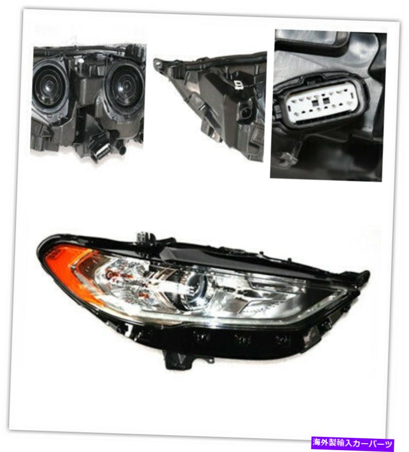 USヘッドライト 2017-2020フォードフュージョンのためのハロゲンヘッドライト助手席側面前＆REFT LEDランプ Halogen Headlight Passenger Side Front & Reft LED Lamp For 2017-2020 Ford Fusion【並行輸入品】