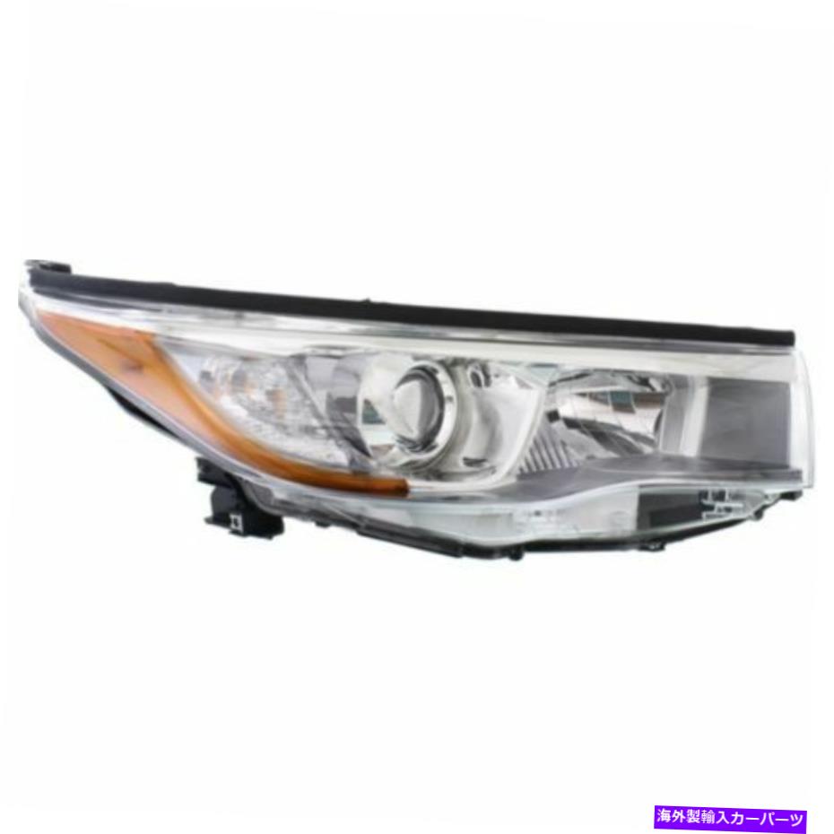 USヘッドライト ハイランダー14-16、キャパ旅客サイドヘッドライト、クリアレンズ For Highlander 14-16, CAPA Passenger Side Headlight, Clear Lens【並行輸入品】