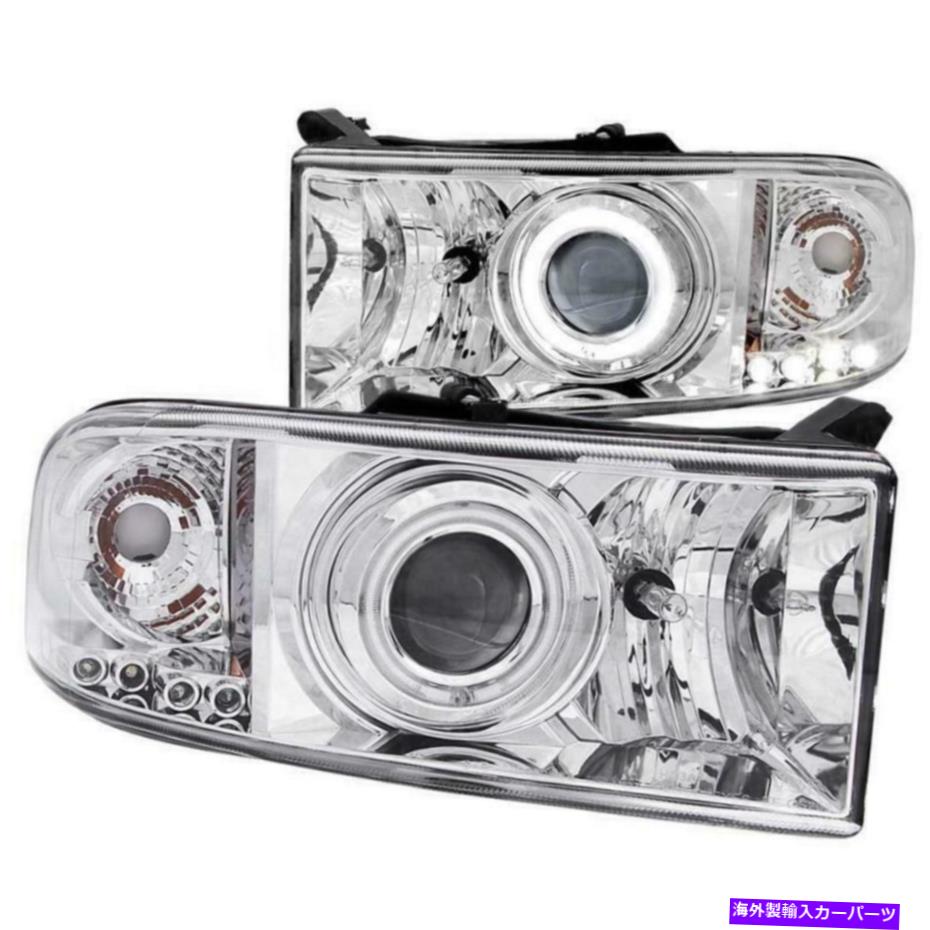 USヘッドライト Anzo 1994-2001 Dodge RAMプロジェクターヘッドライトW / Halo Chrome ANZO 1994-2001 Dodge Ram Projector Headlights w/ Halo Chrome【並行輸入品】