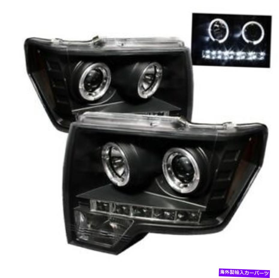 USヘッドライト Spyder 5010230 Halo LEDプロジェクターヘッドライトブラック09-14 FORD F-150 2PC NEW Spyder 5010230 Halo LED Projector Headlights Black For 09-14 Ford F-150 2pc NEW【並行輸入品】