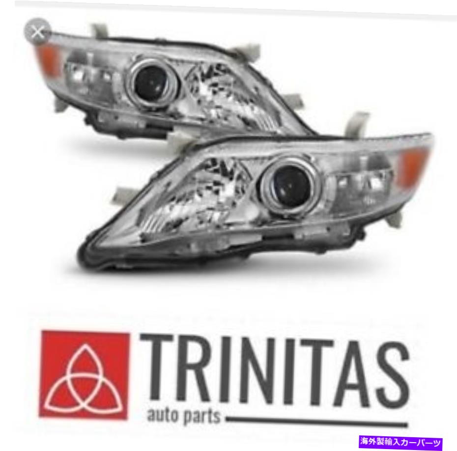 USヘッドライト 2011年カムリクロムセットヘッドライトヘッドランプヘッドライトヘッドランプ For 10 11 2010 2011 Camry Chrome SET Headlight Headlamp Headlights Headlamps【並行輸入品】