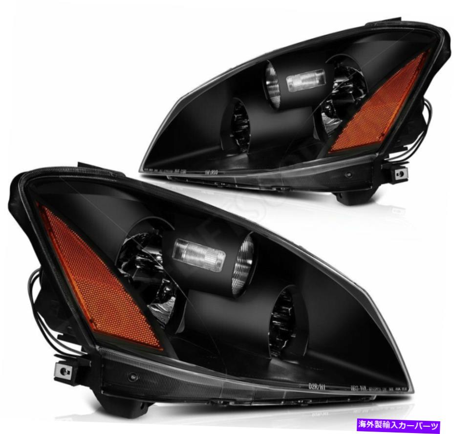 USヘッドライト 日産アルティマ4ドアセダン2005-2006フロントヘッドライトアセンブリ1ペアセット For Nissan Altima 4 Door Sedan 2005-2006 Front Headlights Assembly One Pair Set【並行輸入品】