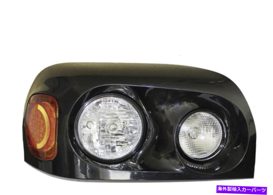USヘッドライト FreightLiner Century 2005 Headlight Lamples（ブラック）ライト付き - 右 Freightliner Century 2005 Headlight Lamps (Black) with Lights Included - RIGHT【並行輸入品】