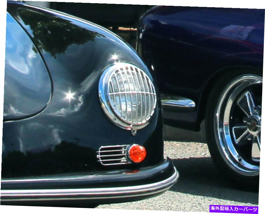 USヘッドライト VWタイプ1バグオーバルポルシェ356様々なステンレススチールヘッドライトロックストーンガード VW TYPE 1 BUG OVAL PORSCHE 356 OUTLAW STAINLESS STEEL HEADLIGHT ROCK STONE GUARD【並行輸入品】