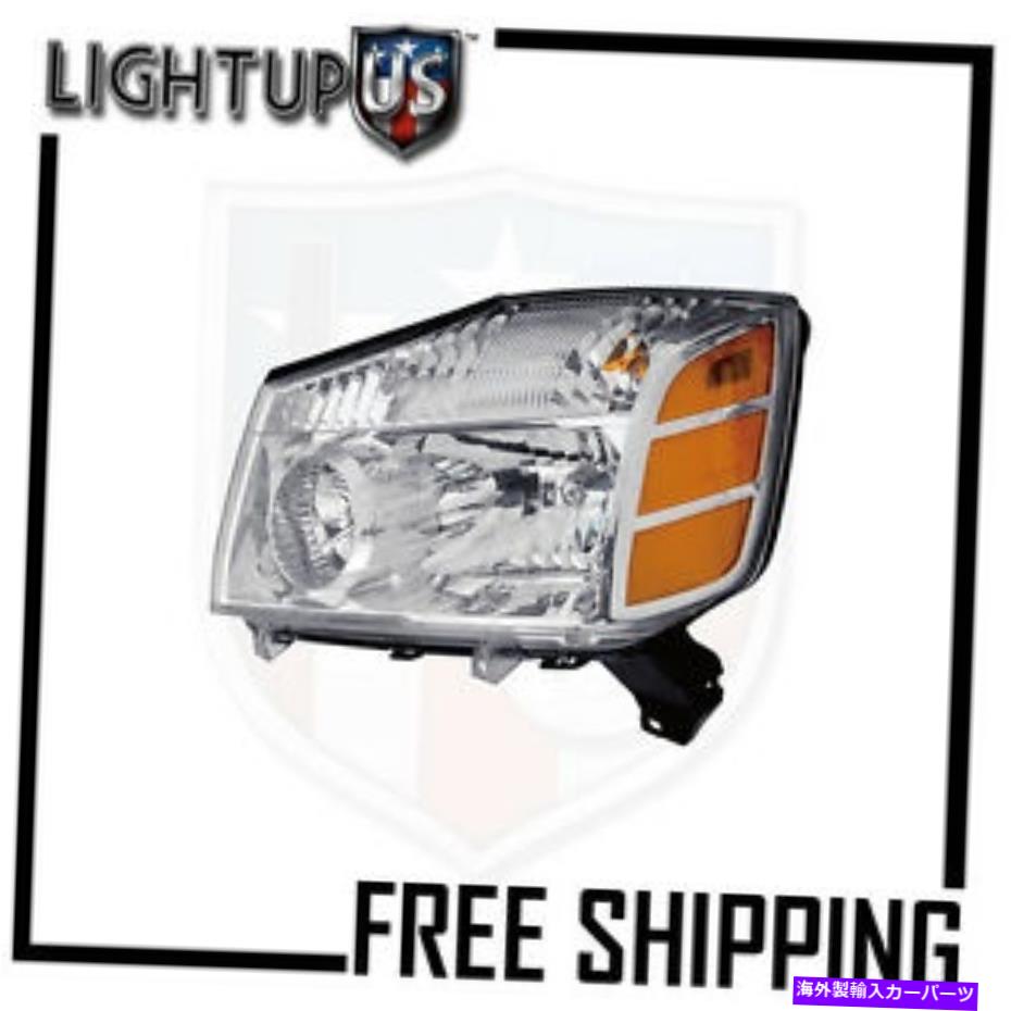 USヘッドライト FITS 2004-2007日産アルマダタイタン左運転側LHヘッドライトヘッドランプ Fits 2004-2007 Nissan Armada Titan Left Driver Side LH Headlight Headlamp【並行輸入品】