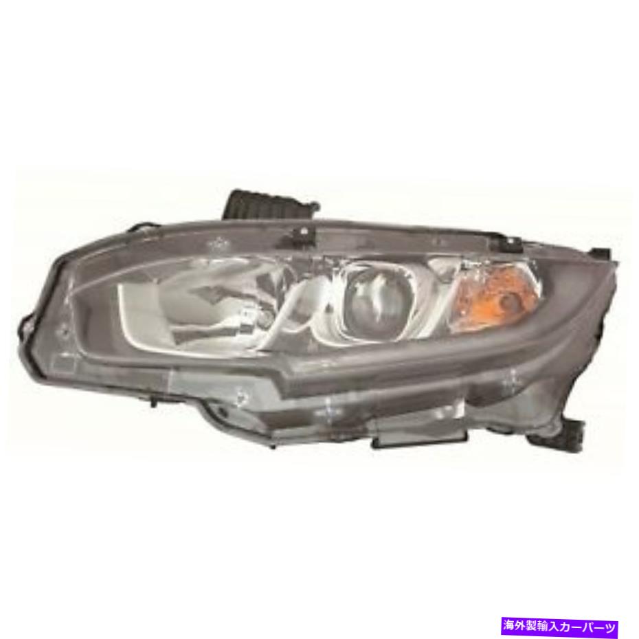 USヘッドライト ヘッドライト左フィット2016-2020ホンダシビックセダン/ 2019 SI / 2020 SE Japan Headlight Left Fits 2016-2020 Honda Civic Sedan/ 2019 Si/ 2020 SE Japan Built【並行輸入品】