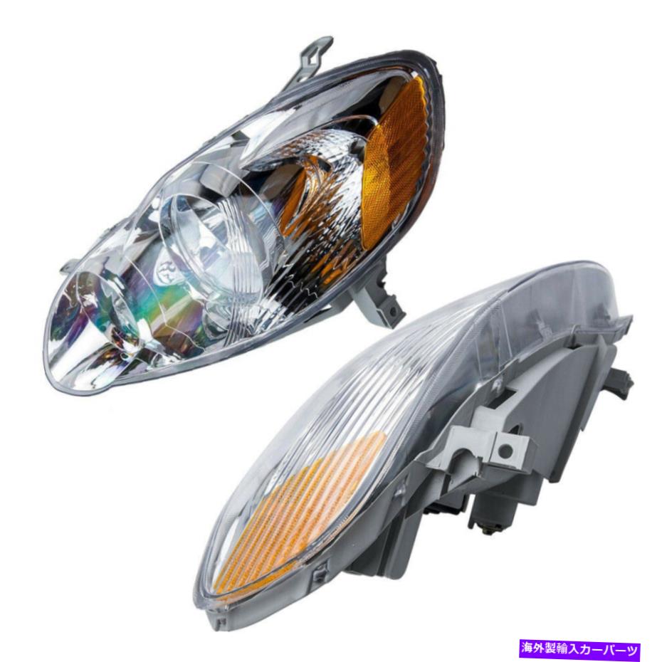 USヘッドライト トヨタカローラのための取り替えヘッドランプヘッドライトLH + RH 03 04 04 05 08 08 08 Replacement Head Lamps Headlights LH+RH For Toyota Corolla 03 04 05 06 07 08【並行輸入品】