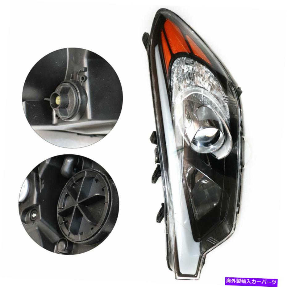 USヘッドライト 14-16 Kia Forte Forte 5 EX LX用ハロゲンヘッドライトW / O LED左の運転席側 Halogen Headlight W/O LED Left Driver Side For 14-16 Kia Forte Forte 5 EX LX【並行輸入品】