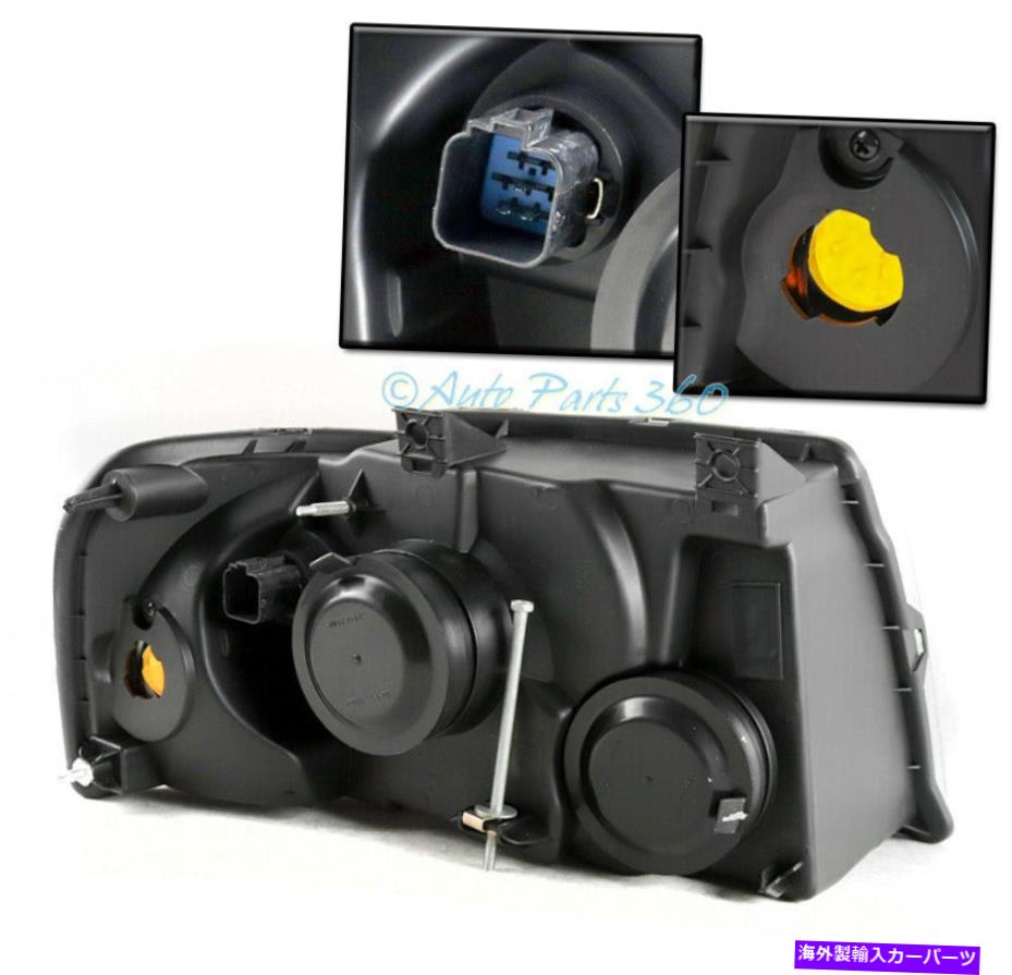USヘッドライト 03-06フォードエクスペディション交換用クロムヘッドライトランプW / BLUE LED DRLキット FOR 03-06 FORD EXPEDITION REPLACEMENT CHROME HEADLIGHTS LAMPS W/BLUE LED DRL KIT【並行輸入品】