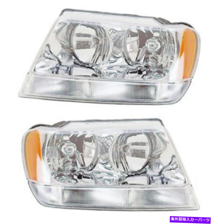 【楽天市場】USヘッドライト ヘッドライトペア9904ジープグランドチェロキーリミテッド/オーバーランド左右右 Headlights