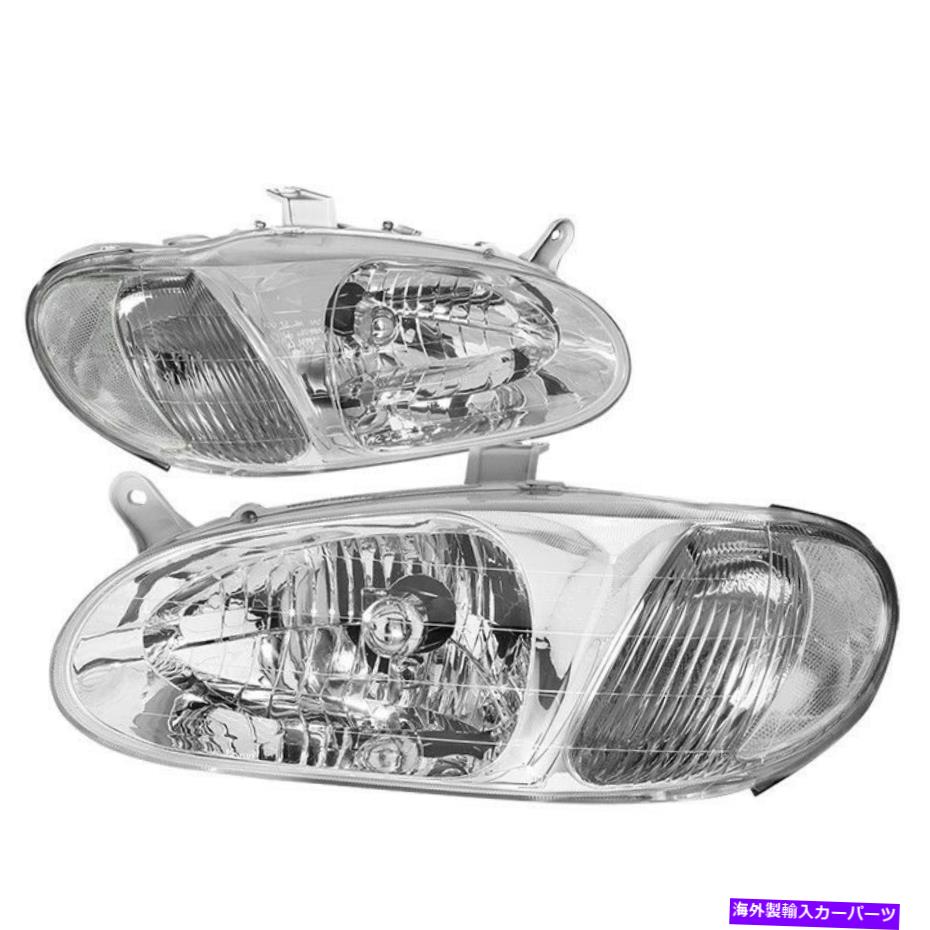 USヘッドライト クロムハウジング/クリアレンズOEリフレクターヘッドライトキット用98-01 Kia Sephia 1.8L Chrome Housing/Clear Lens OE Reflector Headlight Kit For 98-01 Kia Sephia 1.8L【並行輸入品】
