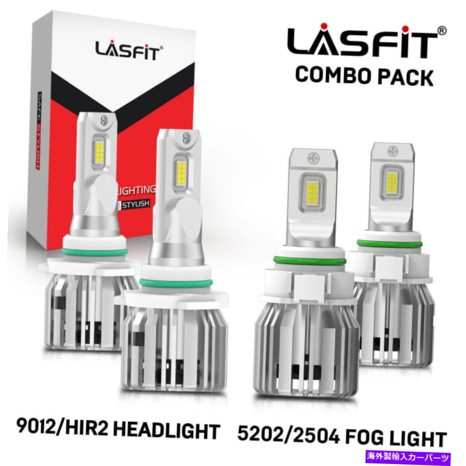 USヘッドライト LASFIT 9012 LEDヘッドライト+ 5202フォグ電球GMC Sierra 1500 2014 2014 2015 Lasfit 9012 LED Headlights + 5202 Fog Light Bulbs for GMC Sierra 1500 2014 2015【並行輸入品】