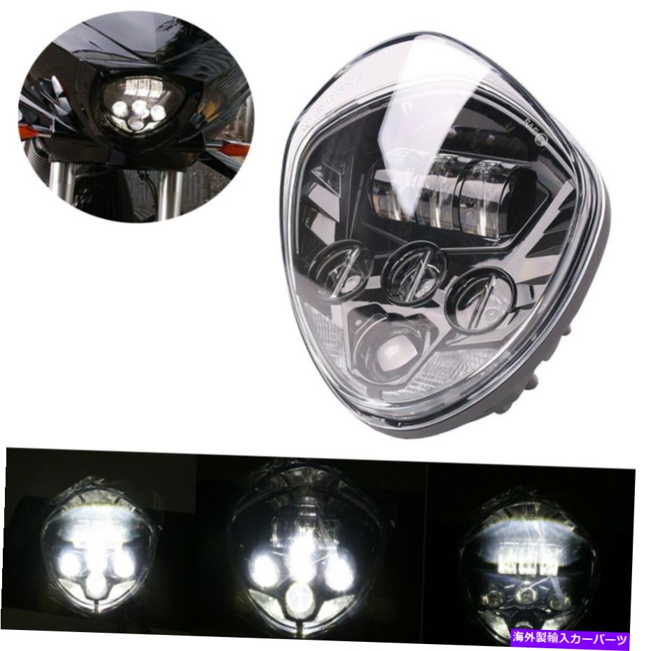 USヘッドライト ブラックオートバイ60W勝利LEDヘッドライト6000K、ネスズジャックポット Black Motorcycle 60W Victory Led Headlight 6000K for Vegas 8-Ball, Ness Jackpot【並行輸入品】