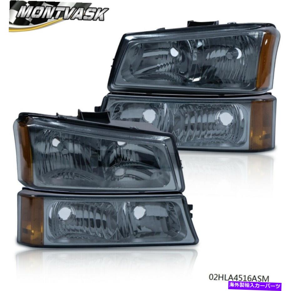 USヘッドライト 03-06シボレーSilverado Avalanche左+右琥珀色の角ヘッドライトランプ For 03-06 Chevrolet Silverado Avalanche Left+Right Amber Corner Headlight Lamps【並行輸入品】 30,993円