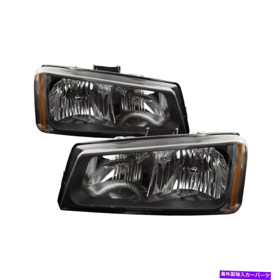 USヘッドライト ヘッドライトブラックベゼルセット右左ペアフィット05-07シボレーSilverado Headlight Black Bezel Set Right Left Pair Fits 05-07 Chevrolet Silverado【並行輸入品】