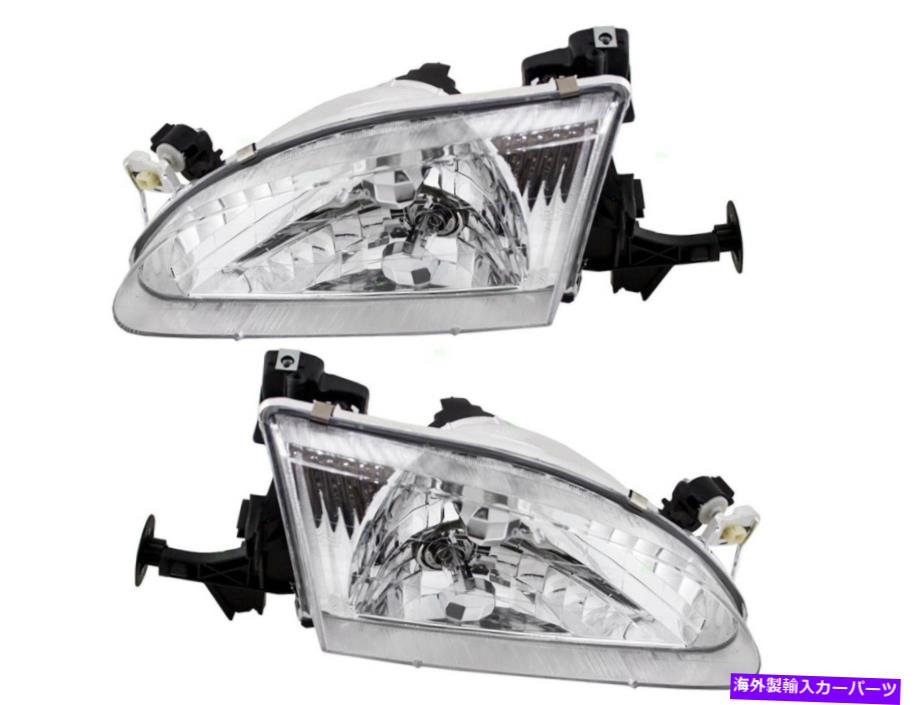USヘッドライト 1998年 - 2000 Corolla Driver旅客対のヘッドライトの交換セット Headlight Replacement Set for 1998 - 2000 Corolla Driver Passenger Pair【並行輸入品】