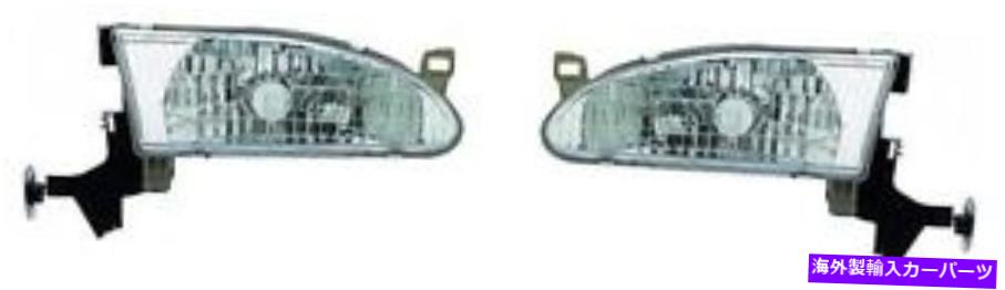 USヘッドライト 98 99 00 TOYOTA COROLLAヘッドライトペア両方の新しいヘッドランプフロント 98 99 00 Toyota Corolla Headlight Pair Set Both NEW Headlamp Front【並行輸入品】