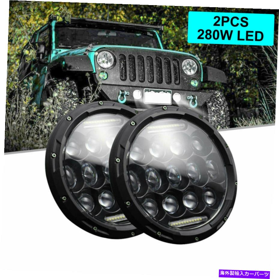 USヘッドライト Jeep Yamaha Road Star 7インチラウンドLEDヘッドライトHI / LOW BEAM HALOアングルアイ For Jeep Yamaha Road Star 7 Inch Round LED Headlight Hi/Low Beam Halo Angle Eye【並行輸入品】 34,749円