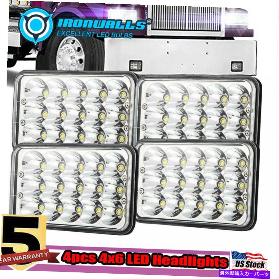 【楽天市場】USヘッドライト PeterBilt Kenworth FreightLinerに適したドット承認4 x 6 "LEDヘッドライト