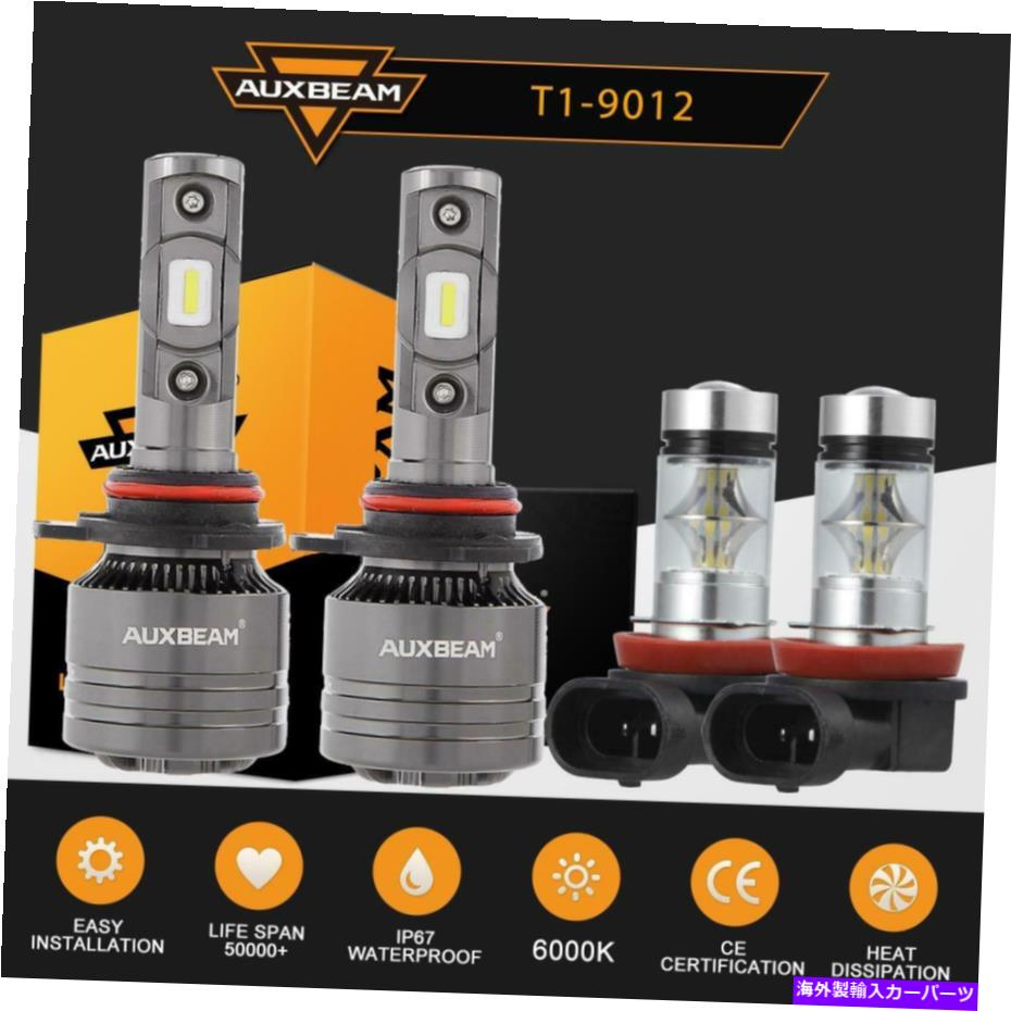 USヘッドライト Auxbeam 9012こんにちは/ LO LEDのヘッドライト+ H11フォグライトDodge Challenger 2015-2018 4X AUXBEAM 9012 Hi/Lo LED Headlight+H11 Fog Light for Dodge Challenger 2015-2018 4X【並行輸入品】