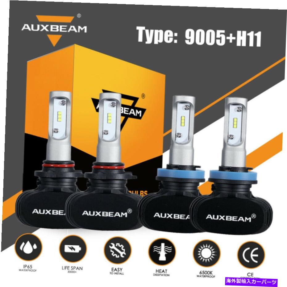 USヘッドライト AuxBeam 9005 H11 CSP LED FORD F-150 2015-2020高低木のためのヘッドライトの電球 AUXBEAM 9005 H11 CSP LED Headlight Bulbs for Ford F-150 2015-2020 High Low Bem画像