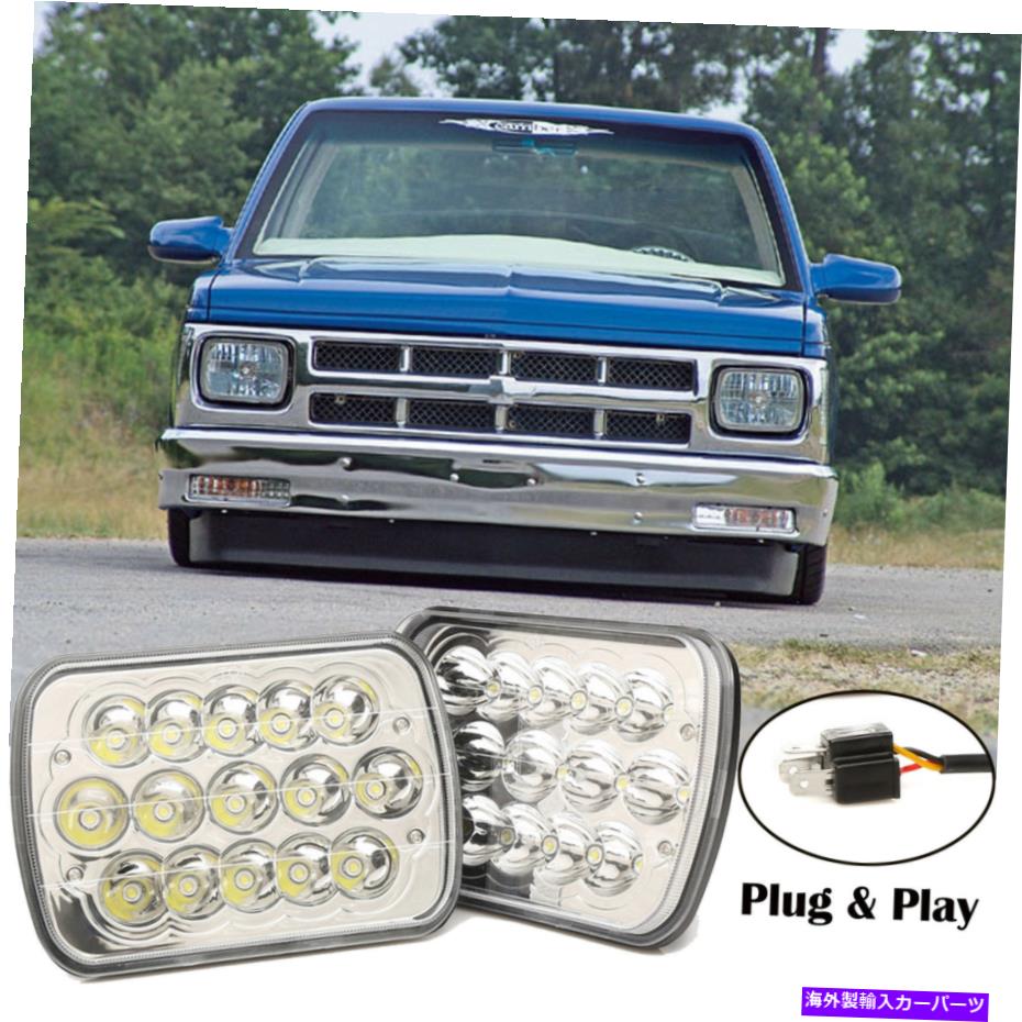 USヘッドライト Chevy S10ソノマトラック2PCS用6×7インチLEDヘッドライト正方電球こんにちは/低密閉ビーム 6x7\