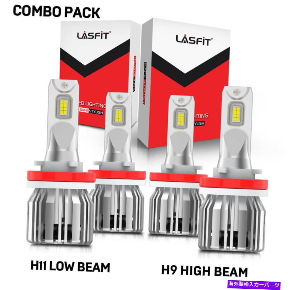 USヘッドライト Buick Lacrosse 2005-2013のための4倍のLEDのヘッドライトの電球HI LO BEAM H11 H9 6000Kホワイト 4x LED Headlight Bulb for Buick LaCrosse 2005-2013 Hi Lo Beam H11 H9 6000K White【並行輸入品】